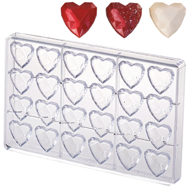 Molde Bombón Corazón. 24 Piezas.