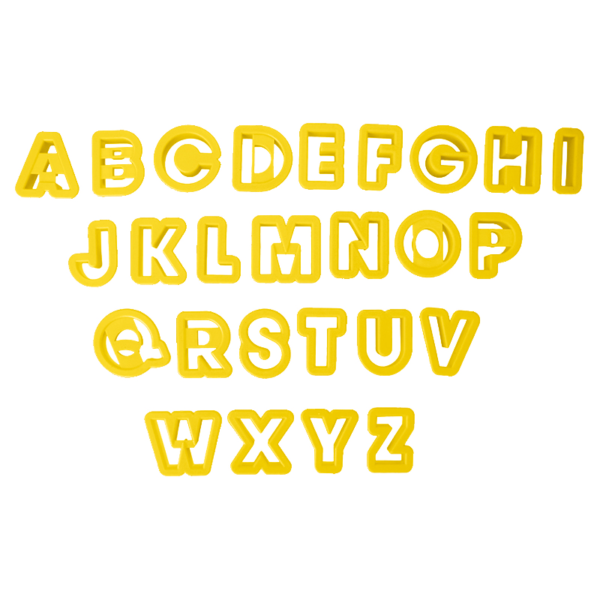 Set Cortapastas Alfabeto. 26 unidades.