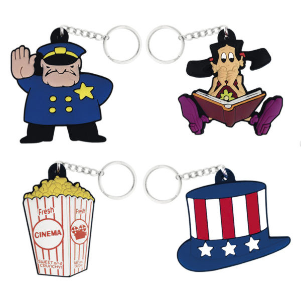 Llaveros Goma USA Style. 100 Unidades.