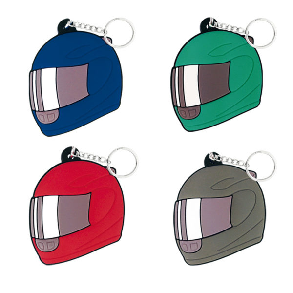 Llaveros Goma Cascos. 100 Unidades.
