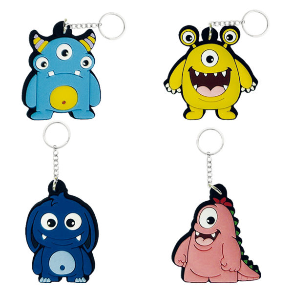 Llaveros Goma Monstruos. 100 Unidades.