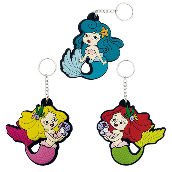 Llaveros Goma Sirenas. 100 unidades.