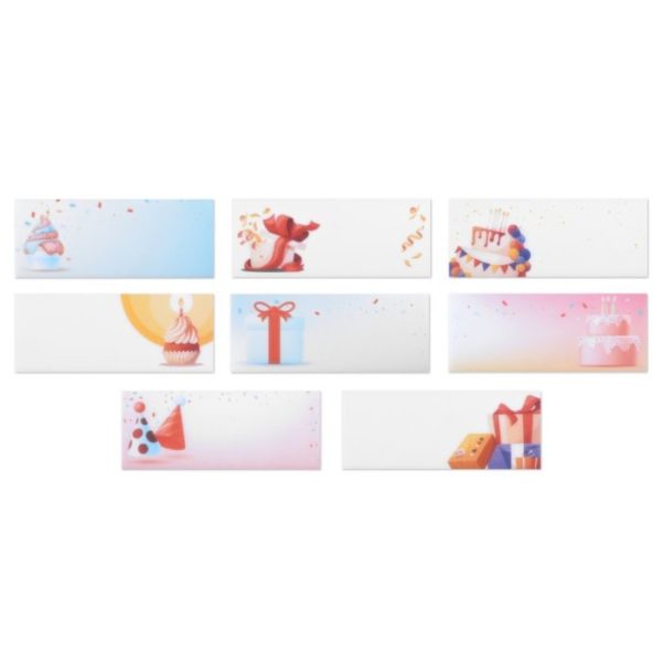 Etiquetas de oblea - Feliz cumpleaños