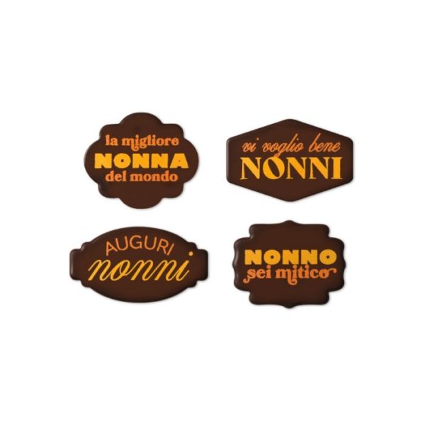 Chapa en blister de chocolate negro - Happy Grandparents