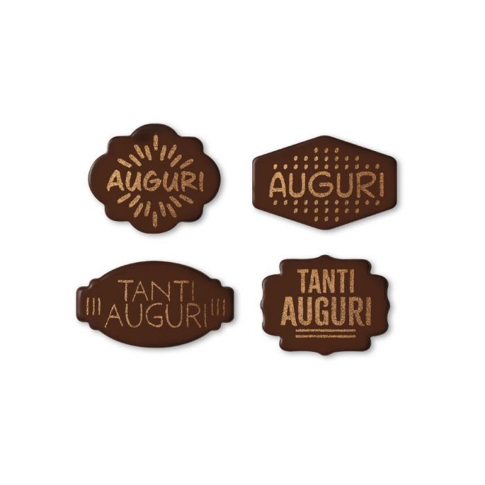 Etiqueta en blister de chocolate negro - Mis mejores deseos