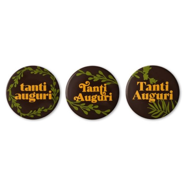 Redondo en blister de chocolate negro - Mis mejores deseos