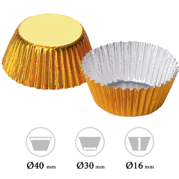 Cápsula Redonda Dorada BR3. 25 uds.