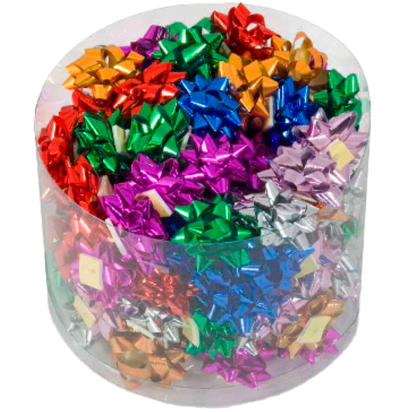 Lazos Adhesivos Metalizados Colores Surtidos. 100 unidades.