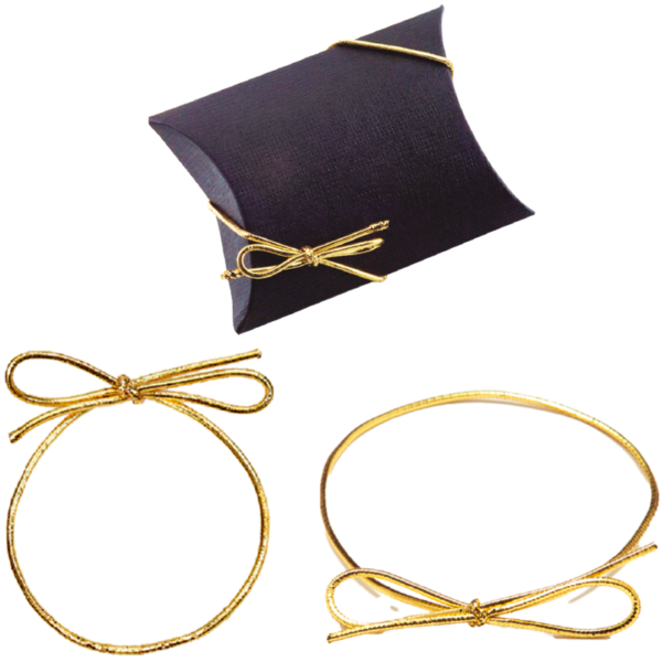 Lazo Elástico Dorado. 100 unidades.