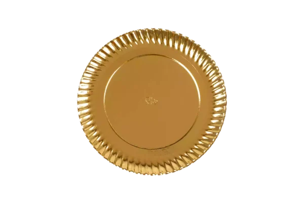 Platos de cartón oro número 15