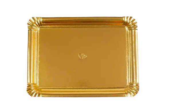 Bandejas de cartón oro número 6