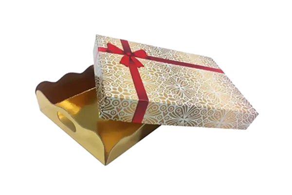 Bateas doradas con tapa número 6