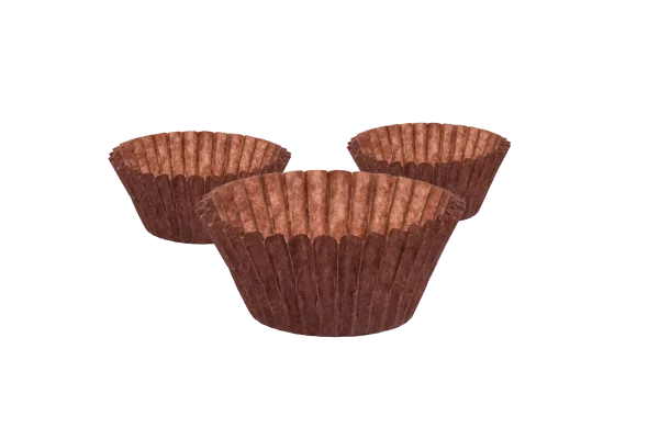 Cápsulas redondas de pergamino marrón número 3.