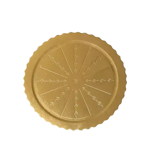 Disco-platos oro para pastelería número 32