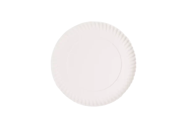 Platos de cartón blanco número 18